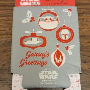 Star Wars Holiday Ornament Can Cooler Coozie‎ Gray and Red New Disney